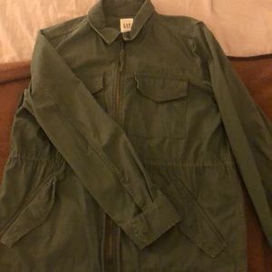 Gap jacket with drawstring tie